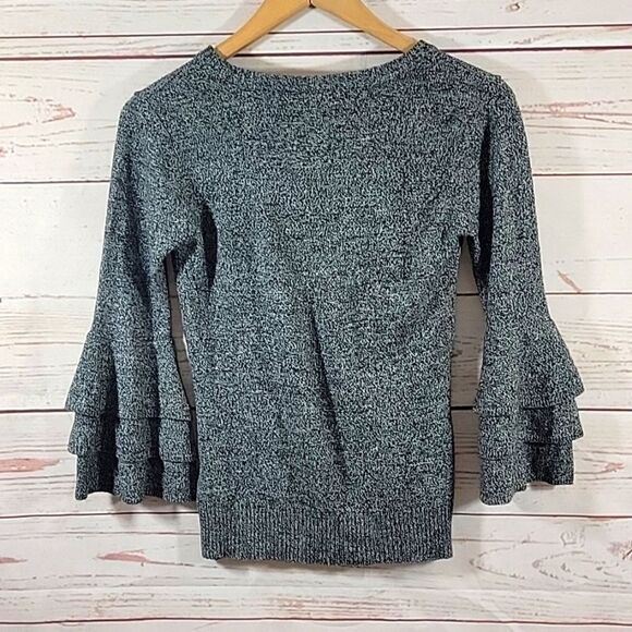 BCX, 3/4 Flutter Sleeve Key Hole Sweater-Size Small - Picture 6 of 8